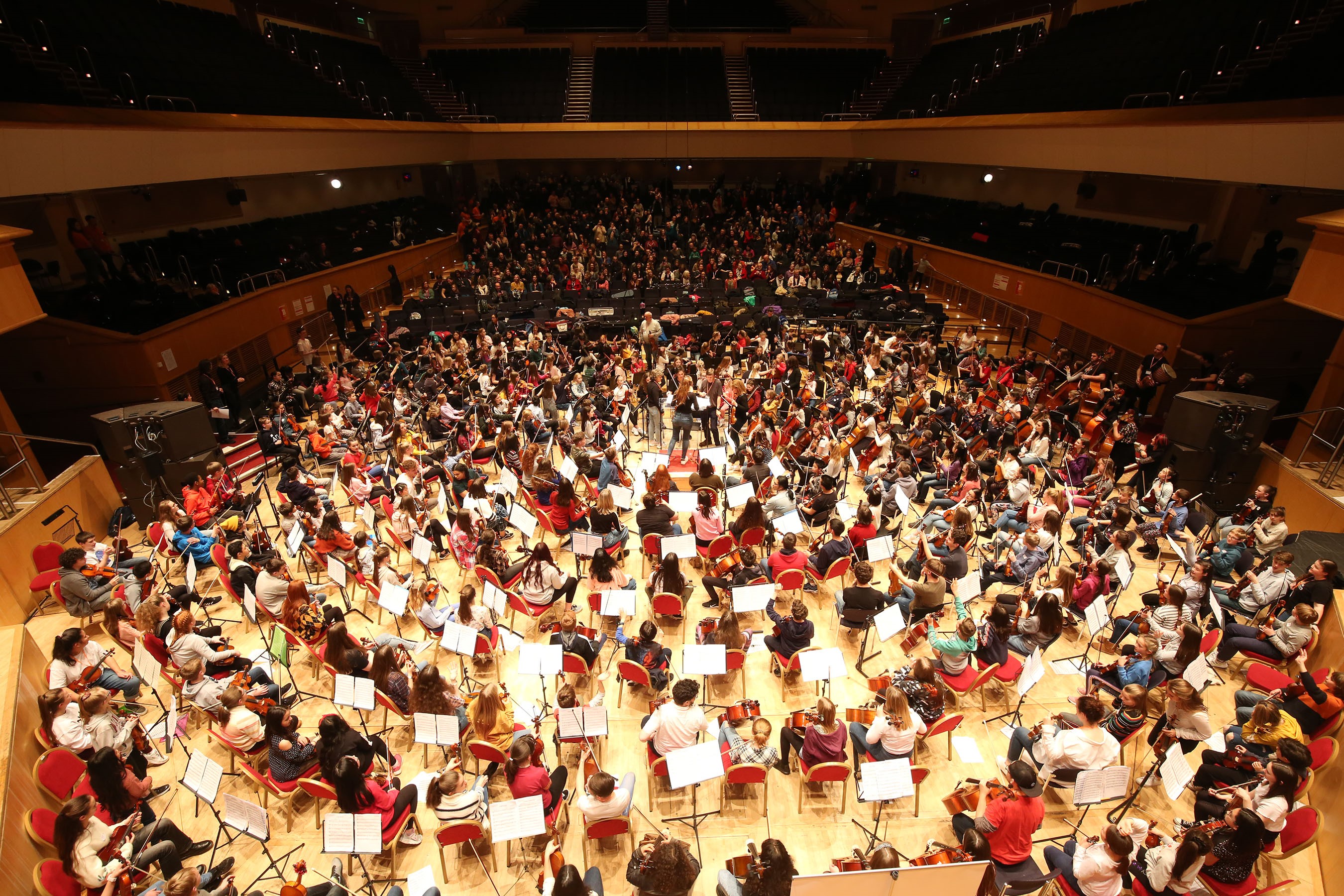 image of musicians in a concert hall