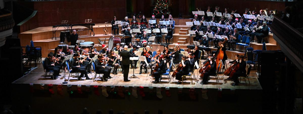 SE youth orchestra performing in the Ulster Hall.