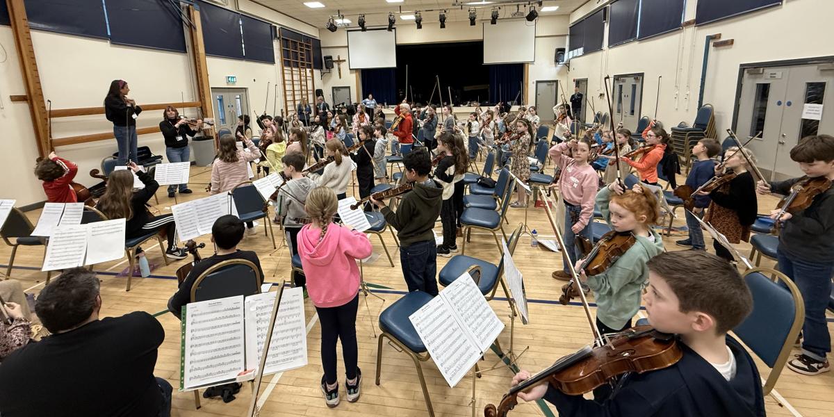 Benedetti Foundation Beginner Strings Workshop - children and young people with string instruments