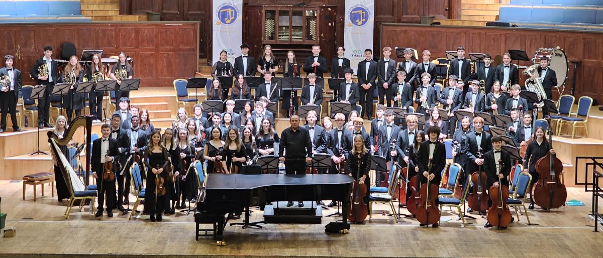 CBYO on stage in the Ulster Hall