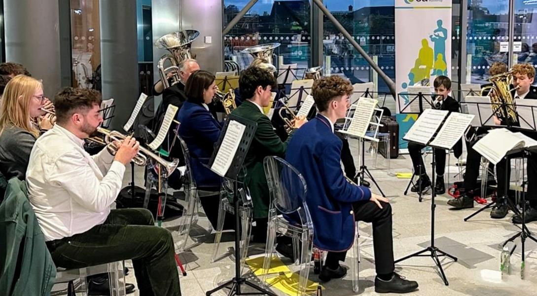 Symphonic Brass performing at Grand Central station