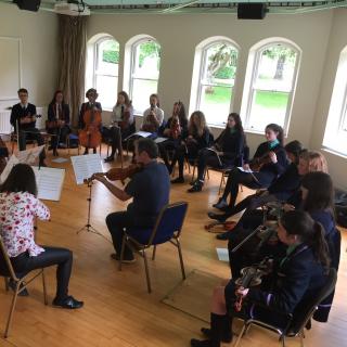 Con Tempo quartet in workshop