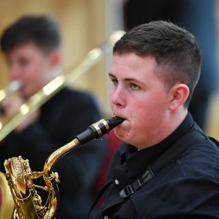 Sax player from South Ulster Youth Band