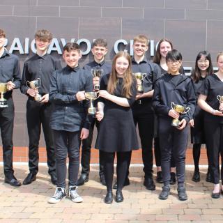 Prizewinners at the Armagh office concert