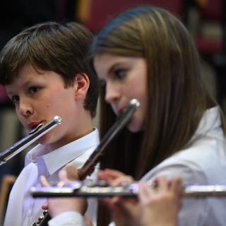 flute section in concert
