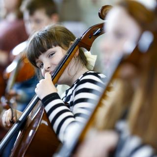 Young musicians enjoying The Benedetti Foundation Portadown Workshop