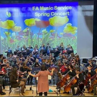Omagh and Strabane Orchestra performing in Strule Theatre