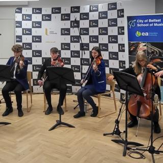 City of Belfast musicians performing at Ulster University