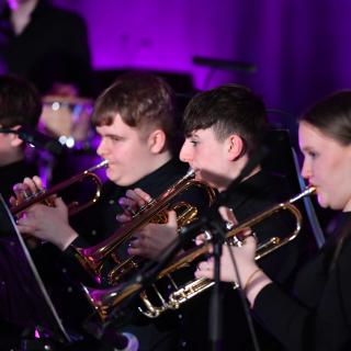 Trumpet section in Gala concert