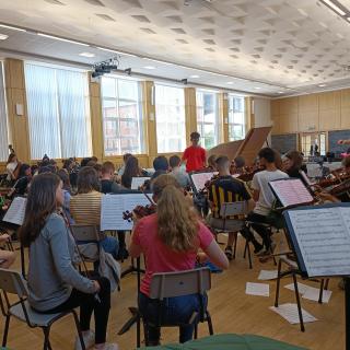 Orchestra performing at summer course