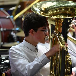 Youth band in concert