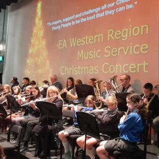 Omagh and Strabane wind bands in concert