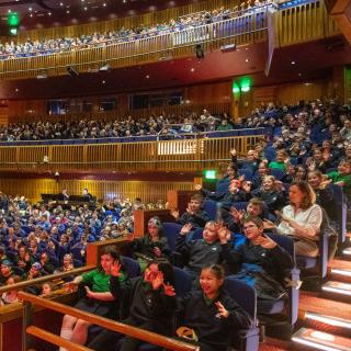 Primary school participants enjoying Springfest at Millennium Forum