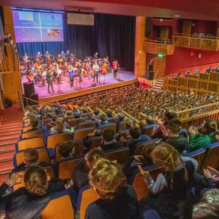 Primary school participants enjoying Springfest at Millennium Forum