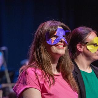 Musical Pathways staff on stage at Millennium Forum