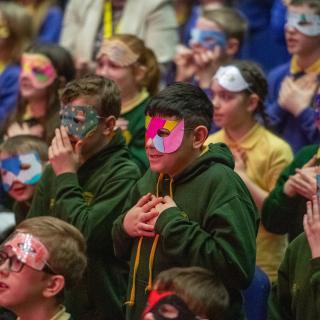 Primary school participants enjoying Springfest at Millennium Forum