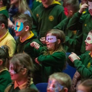 Primary school participants enjoying Springfest at Millennium Forum