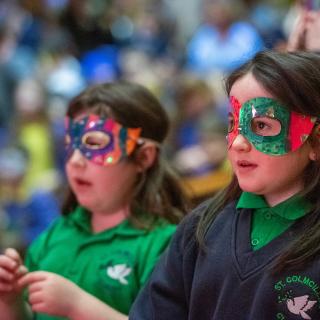 Primary school participants enjoying Springfest at Millennium Forum