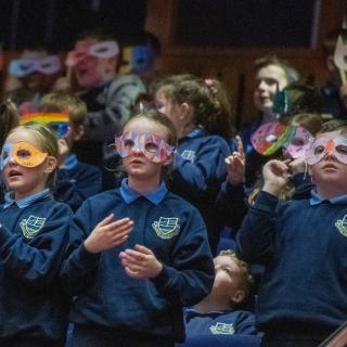 Primary school participants enjoying Springfest at Millennium Forum