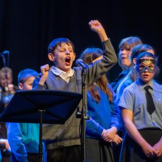 Primary school participants enjoying Springfest at Millennium Forum