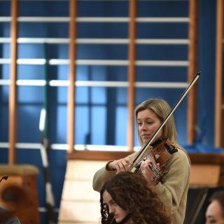 Benedetti session with young string players