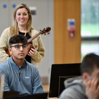 Benedetti session with young string players