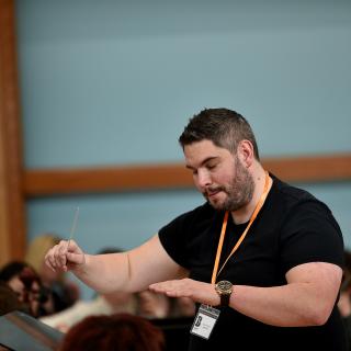 Benedetti session with young string players