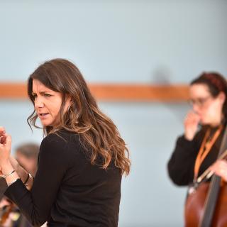 Benedetti session with young string players