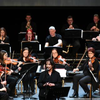 Springfest orchestra on stage