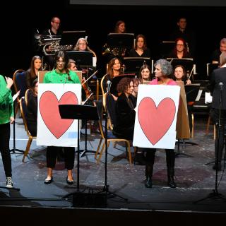 Springfest staff orchestra on stage 2023