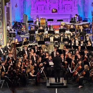 The City of Belfast Youth Orchestra performing in Holy Cross Church