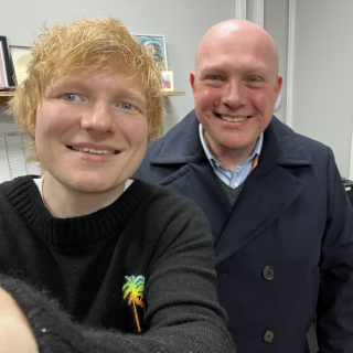 EA Music Head of Service Darren Canmore meets Ed Sheeran