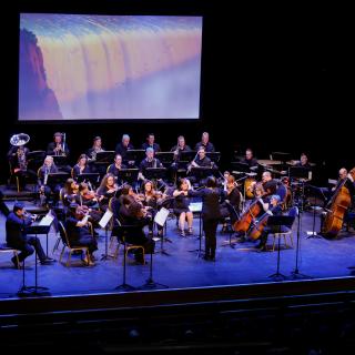 EA Music staff on stage during Springfest event
