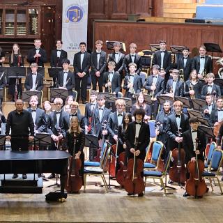 CBYO on stage in the Ulster Hall