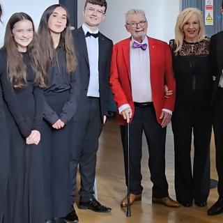 Sir James and Lady Galway with CBYO students