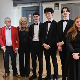 Sir James and Lady Galway with CBYO students