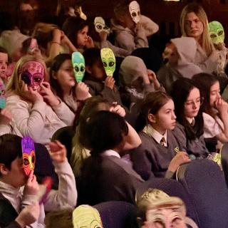 School  pupils enjoying Springfest performance