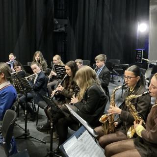 Woodwind section in youth band