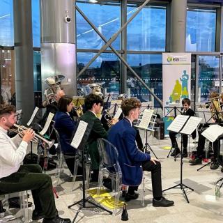 Symphonic Brass performing at Grand Central station