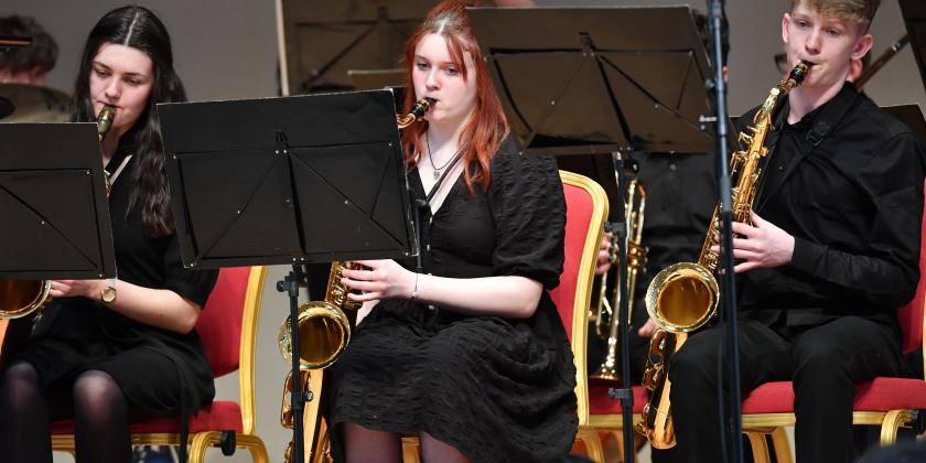 Sax players from South Ulster Youth Band